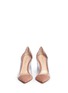Front View - Click To Enlarge - GIANVITO ROSSI - 'Plexi' clear PVC suede pumps
