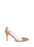 Main View - Click To Enlarge - GIANVITO ROSSI - 'Plexi' clear PVC suede pumps