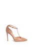 Main View - Click To Enlarge - GIANVITO ROSSI - 'Romy' T-strap patent leather pumps