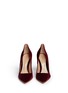 Front View - Click To Enlarge - GIANVITO ROSSI - 'Ellipsis' velvet pumps