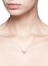Detail View - Click To Enlarge - RUIFIER - 'Patch' diamond chalcedony 18k yellow gold pendant necklace