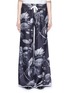 Main View - Click To Enlarge - F.R.S FOR RESTLESS SLEEPERS - 'Callisto' greyscale leaf print silk pyjama pants