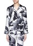 Main View - Click To Enlarge - F.R.S FOR RESTLESS SLEEPERS - 'Rea' greyscale leaf print silk pyjama shirt