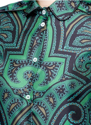 Detail View - Click To Enlarge - F.R.S FOR RESTLESS SLEEPERS - 'Leda' paisley print silk satin pyjama shirt