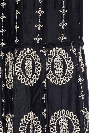 Detail View - Click To Enlarge - ALICE & OLIVIA - 'Lysa' eyelet embroidered convertible maxi skirt