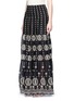 Front View - Click To Enlarge - ALICE & OLIVIA - 'Lysa' eyelet embroidered convertible maxi skirt