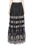 Main View - Click To Enlarge - ALICE & OLIVIA - 'Lysa' eyelet embroidered convertible maxi skirt