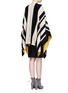 Back View - Click To Enlarge - ALICE & OLIVIA - 'Minka' oversize stripe wool poncho