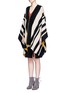 Front View - Click To Enlarge - ALICE & OLIVIA - 'Minka' oversize stripe wool poncho