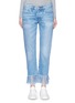 Detail View - Click To Enlarge - 3X1 - 'WM3' fringe cuff cropped jeans