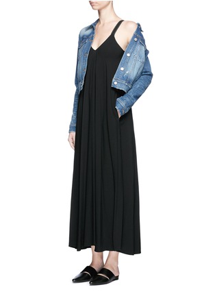 Figure View - Click To Enlarge - HELMUT LANG - V-neck crepe maxi dress