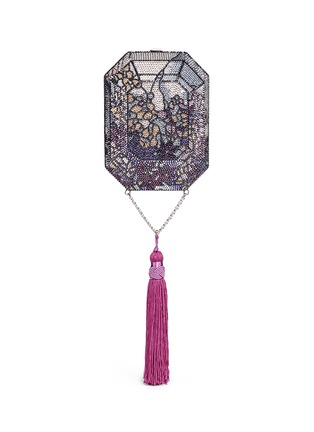 Main View - Click To Enlarge - JUDITH LEIBER - 'Octagon' floral crystal pavé minaudière