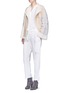 Figure View - Click To Enlarge - CHLOÉ - Jersey sleeve shearling jacket