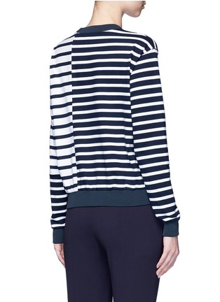 Back View - Click To Enlarge - STELLA MCCARTNEY - Cat embroidery stripe cotton sweatshirt
