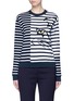 Main View - Click To Enlarge - STELLA MCCARTNEY - Cat embroidery stripe cotton sweatshirt