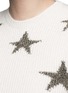 Detail View - Click To Enlarge - VALENTINO GARAVANI - Metallic star intarsia cashmere sweater