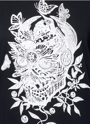 Detail View - Click To Enlarge - ALEXANDER MCQUEEN - Floral skull print T-shirt