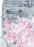 Detail View - Click To Enlarge - RIALTO JEAN PROJECT - One of a kind hand-painted cherry blossom splatter vintage shorts