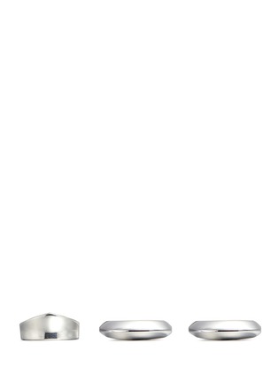 Main View - Click To Enlarge - SOPHIE BUHAI - 'Disc and Dimple' sterling silver three ring set