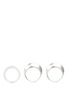 Figure View - Click To Enlarge - SOPHIE BUHAI - 'Disc and Dimple' sterling silver three ring set