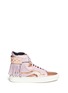 Main View - Click To Enlarge - EUGÈNE RICONNEAUS - 'Nicole' mirror leather fringe combo high top sneakers