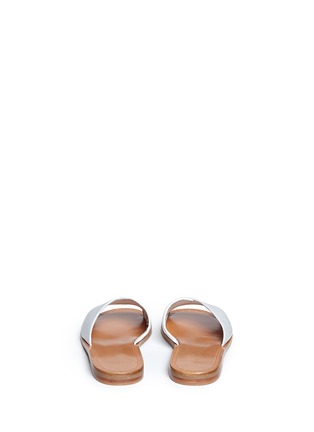 Back View - Click To Enlarge - DIANE VON FURSTENBERG SHOES - 'Caserta' notched leather slide sandals