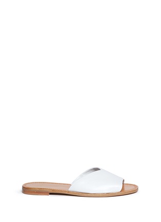 Main View - Click To Enlarge - DIANE VON FURSTENBERG SHOES - 'Caserta' notched leather slide sandals