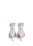 Back View - Click To Enlarge - DIANE VON FURSTENBERG SHOES - 'Ragusa' mirror trim suede sandals