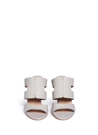 Front View - Click To Enlarge - DIANE VON FURSTENBERG SHOES - Cosenza' chunky heel cut-out leather mules
