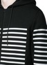 Detail View - Click To Enlarge - T BY ALEXANDER WANG - Stripe gel print sweatshirt jersey zip hoodie