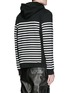 Back View - Click To Enlarge - T BY ALEXANDER WANG - Stripe gel print sweatshirt jersey zip hoodie