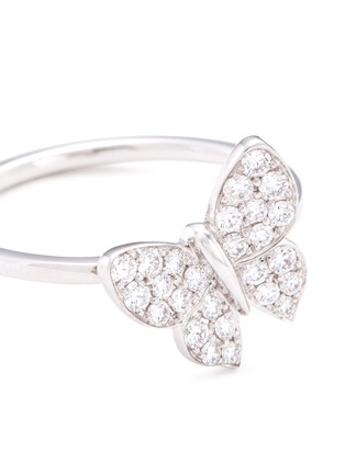 Detail View - Click To Enlarge - ANYALLERIE - Diamond 18k white gold small butterfly ring