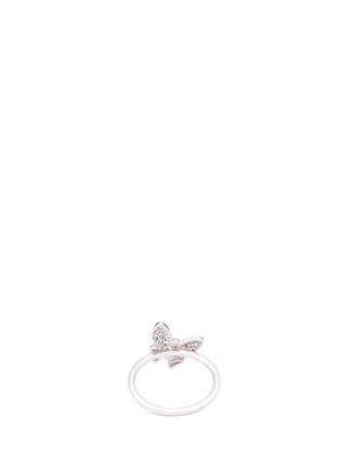 Figure View - Click To Enlarge - ANYALLERIE - Diamond 18k white gold small butterfly ring