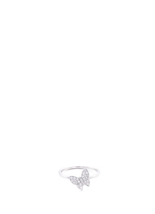 Main View - Click To Enlarge - ANYALLERIE - Diamond 18k white gold small butterfly ring