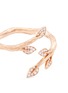 Detail View - Click To Enlarge - ANYALLERIE - Diamond 18k rose gold leaf open ring