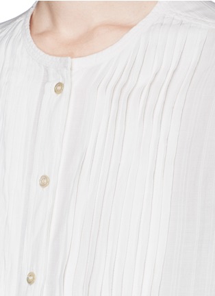 Detail View - Click To Enlarge - ISABEL MARANT ÉTOILE - 'Noella' pleat bib front collarless shirt