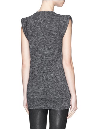 Back View - Click To Enlarge - ISABEL MARANT ÉTOILE - 'Wenji' roll sleeve jersey T-shirt