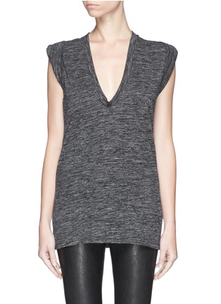 Main View - Click To Enlarge - ISABEL MARANT ÉTOILE - 'Wenji' roll sleeve jersey T-shirt