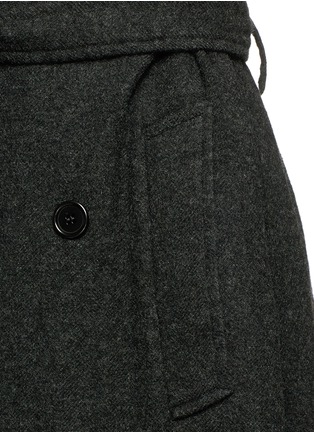 Detail View - Click To Enlarge - ISABEL MARANT ÉTOILE - 'Habor' herringbone linen-wool felt trench coat