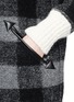 Detail View - Click To Enlarge - ISABEL MARANT ÉTOILE - 'Gelicia' rib cuff collarless check felt coat