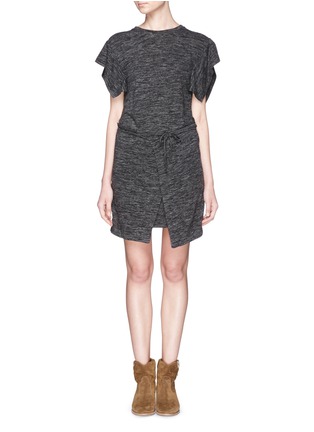 Main View - Click To Enlarge - ISABEL MARANT ÉTOILE - 'Wad' linen-wool blend jersey wrap dress