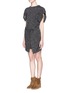Figure View - Click To Enlarge - ISABEL MARANT ÉTOILE - 'Wad' linen-wool blend jersey wrap dress