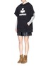 Figure View - Click To Enlarge - ISABEL MARANT ÉTOILE - 'Carlo' Marant's logo bouclé embroidery hoodie