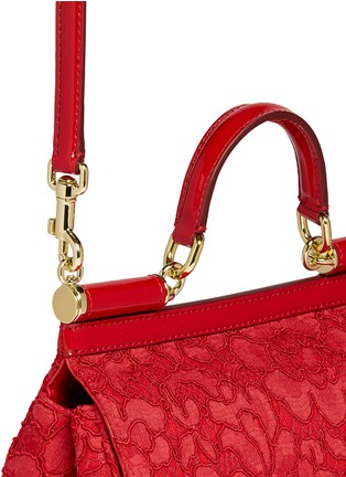 Detail View - Click To Enlarge - - - 'Miss Sicily' medium lace satchel