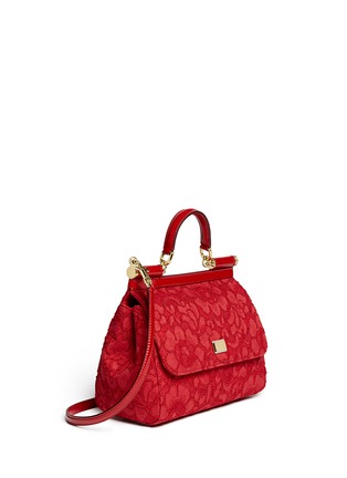 Figure View - Click To Enlarge - - - 'Miss Sicily' medium lace satchel