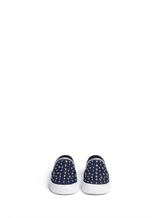 Figure View - Click To Enlarge - STUART WEITZMAN - 'Vance Eden' stud denim baby slip-ons