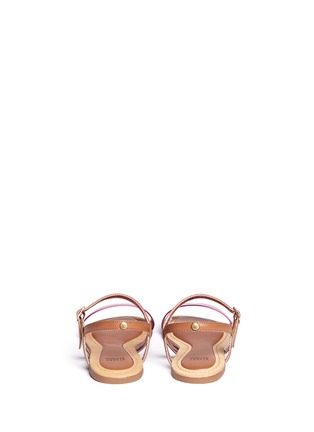 Back View - Click To Enlarge - STUART WEITZMAN - 'Camia Ava' kids metallic sandals