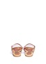 Back View - Click To Enlarge - STUART WEITZMAN - 'Camia Ava' kids metallic sandals
