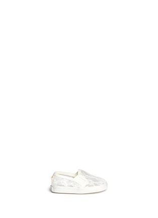 Main View - Click To Enlarge - STUART WEITZMAN - 'Baby Vance Laura' lace skate slip-ons