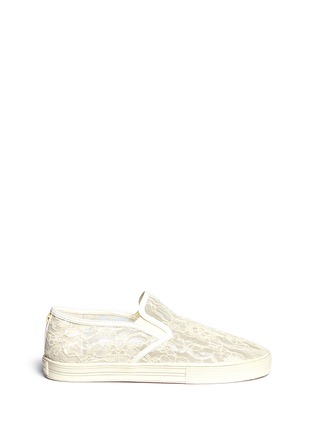 Main View - Click To Enlarge - STUART WEITZMAN - 'Vance Laura' kids lace slip-ons